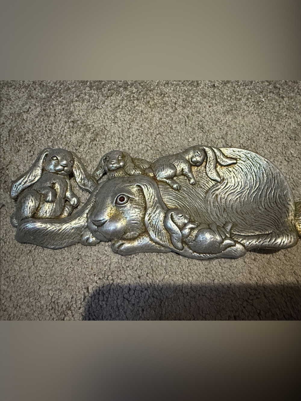 Silver Rabbit spoon rest